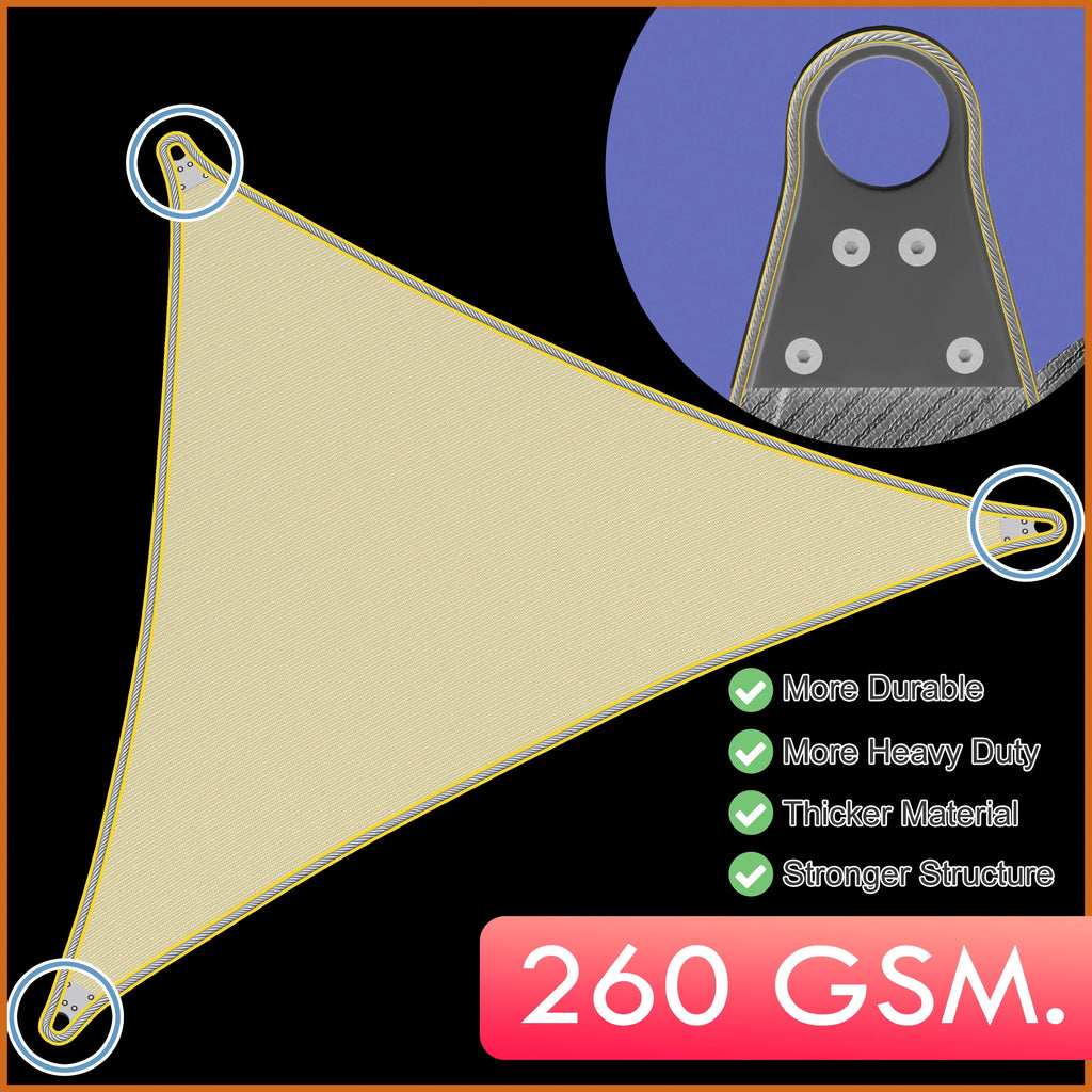 Beige Square Sun Shade Sail Canopy A484