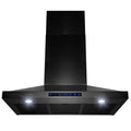 Black Stainless Steel Wall Mount Kitchen Range Hood with Touch Panel X84081