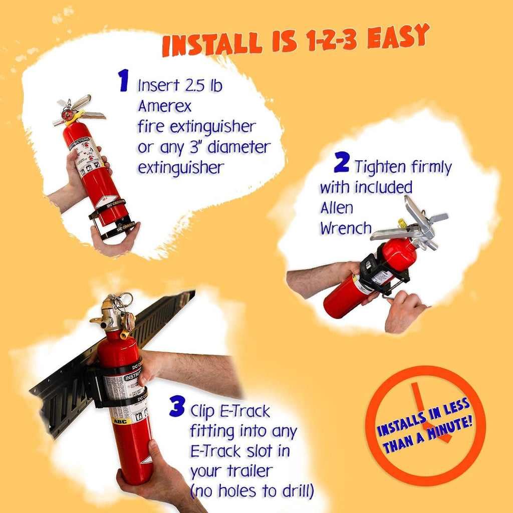 E-Track Fire Extinguisher Brackets 2 Pack S1328