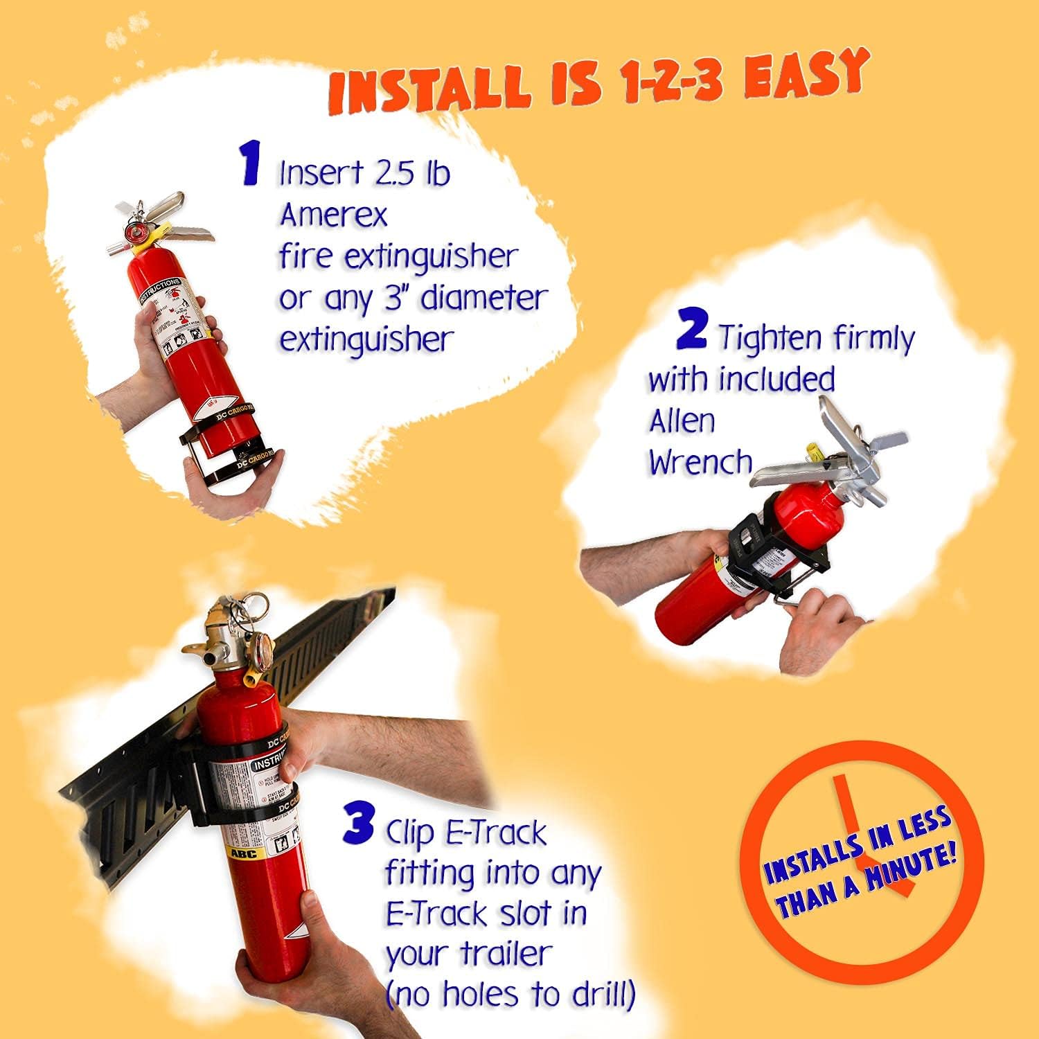 E-Track Fire Extinguisher Brackets 2 Pack S1328