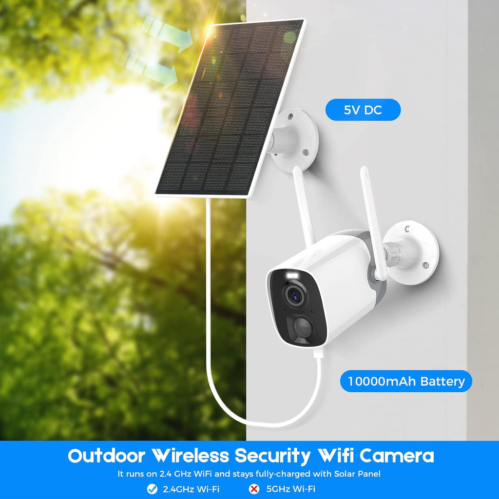 Solar Security Camera Wireless Outdoor 1080P WiFi Y31828