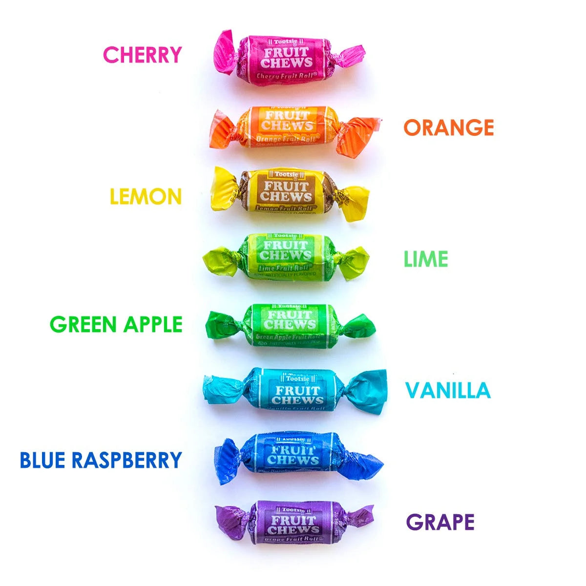 Fruit Chews Mega Mix 8 Flavors Soft Fruity Rainbow Candy 4 Pounds 275 Pieces N7812