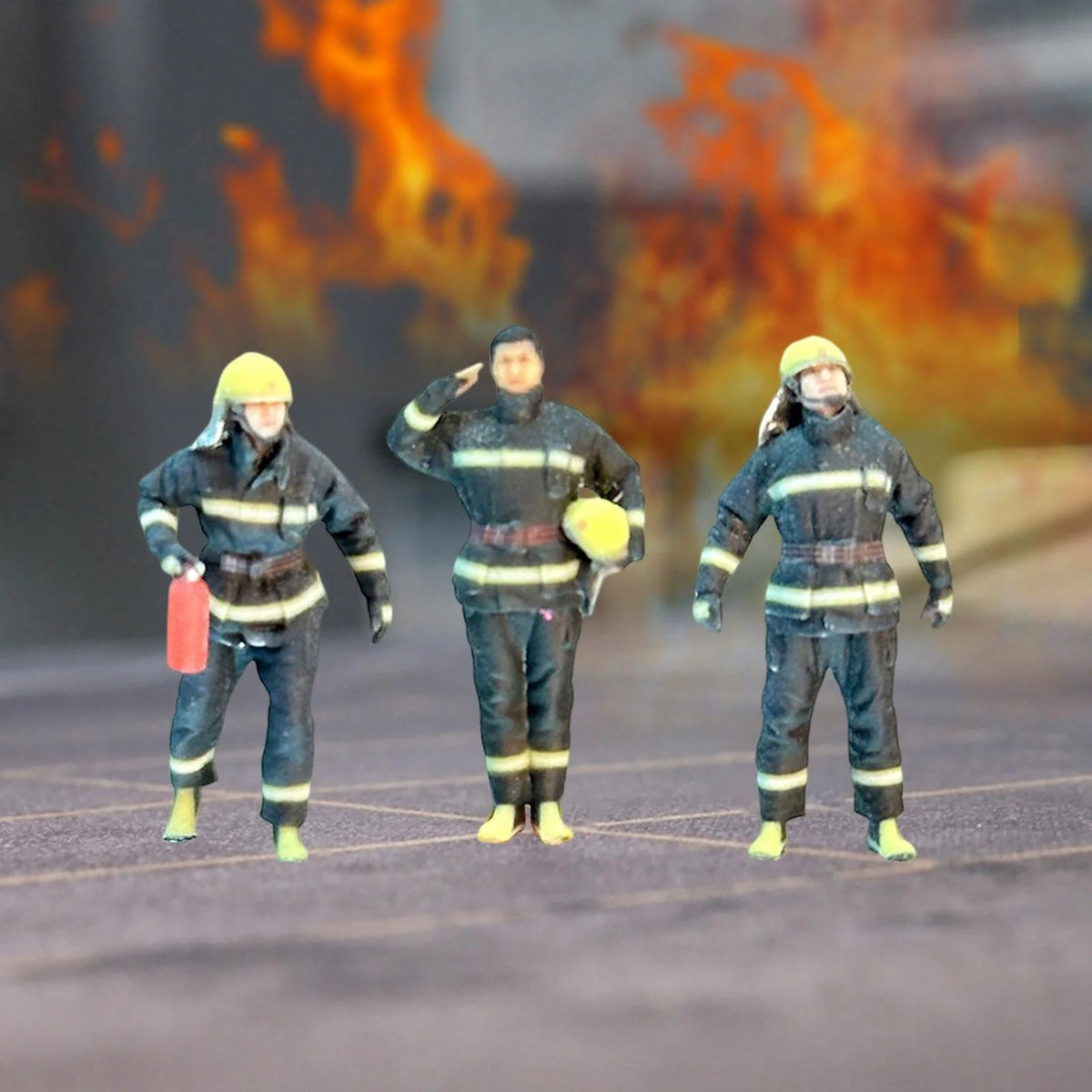 64th Firefighter Model Tiny People Model for Dollhouse C1660