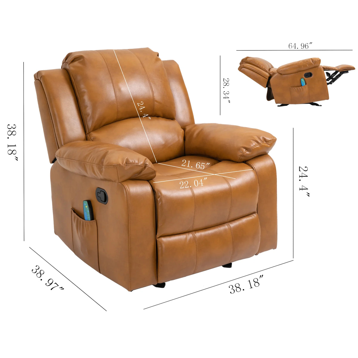 Faux Leather Power Lift Recliner Chair with Remote Control Y82161