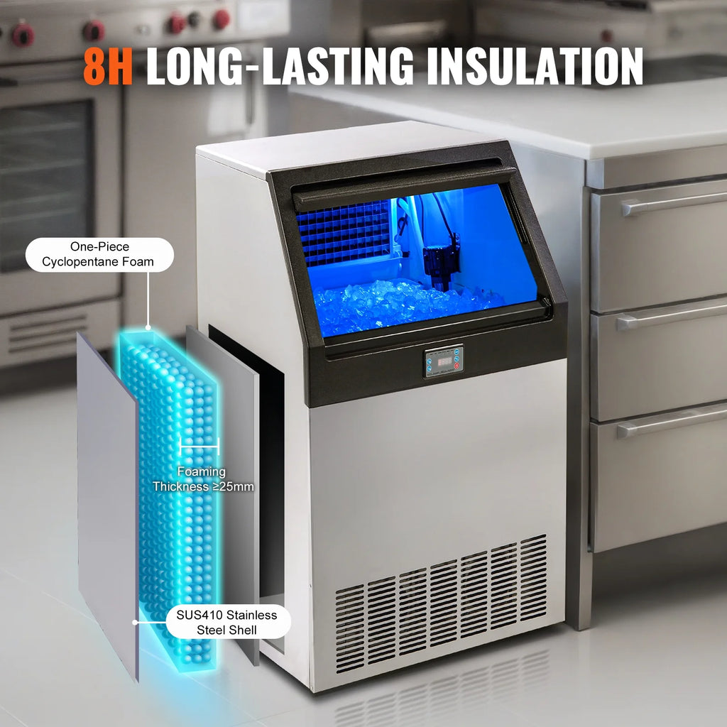 265lbs/24H Freestanding Ice Maker Cabinet Machine O129636