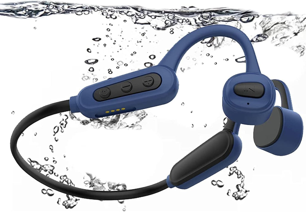 IPX8 Waterproof Bone Conduction Open Ear Headphones with 16G Memory Grey C289