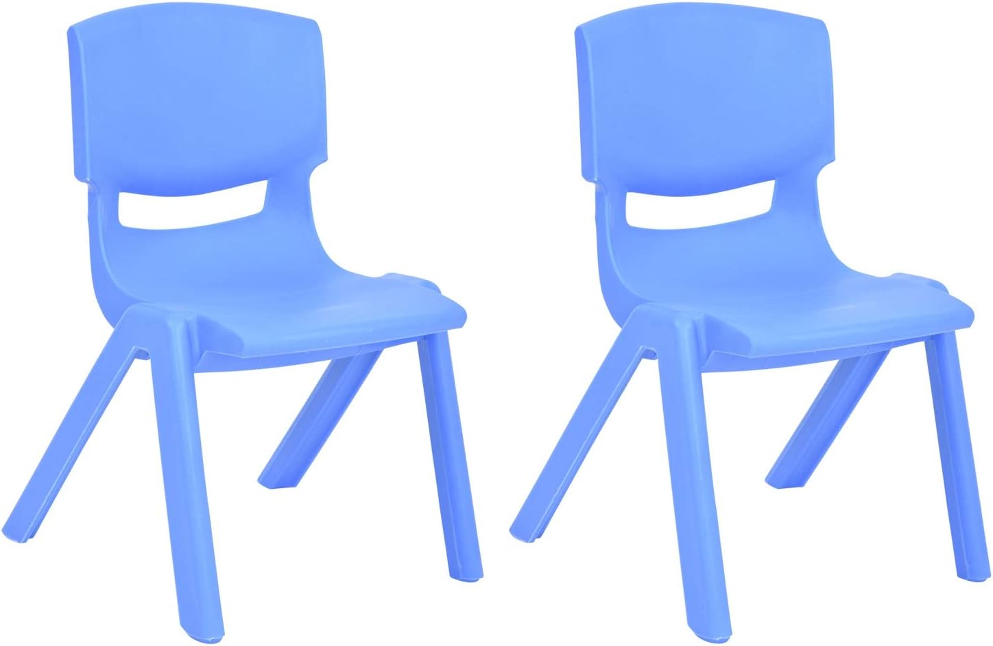 Light Gray Stackable Plastic Kids Learning Chairs (2-Pack) A3924
