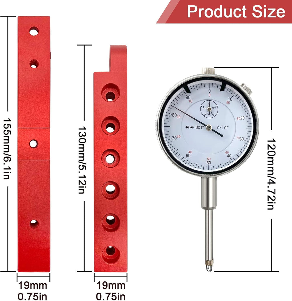Adjustable Table Saw Dial Indicator Gauge Pack of 2 Z602126