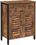 Rustic Brown Kitchen Sideboard Floor Storage Cabinet with Drawers and Height-Adjustable Shelves Z307