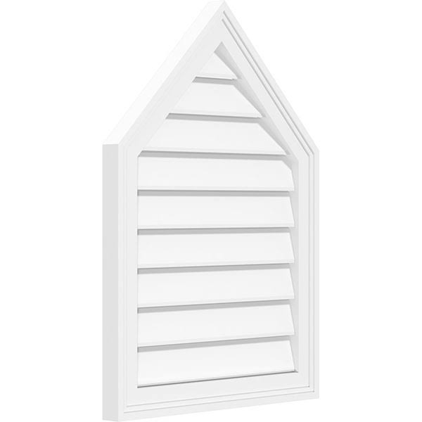 Peaked Top Surface Mount PVC Gable Vent O129