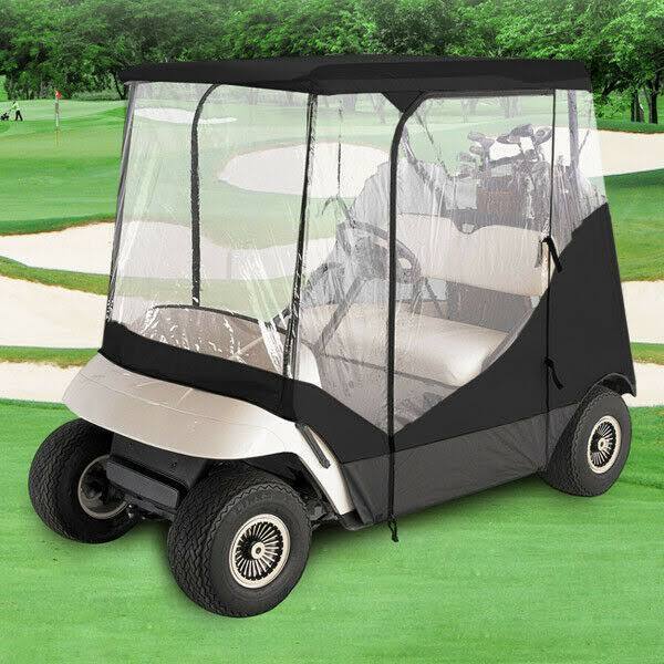 2 Seater Golf Cart Cover Enclosure with Clear Window Q109