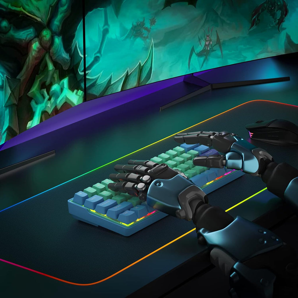 Wireless 60% Hot Swappable RGB Mechanical Keyboard with PBT Keycaps A149