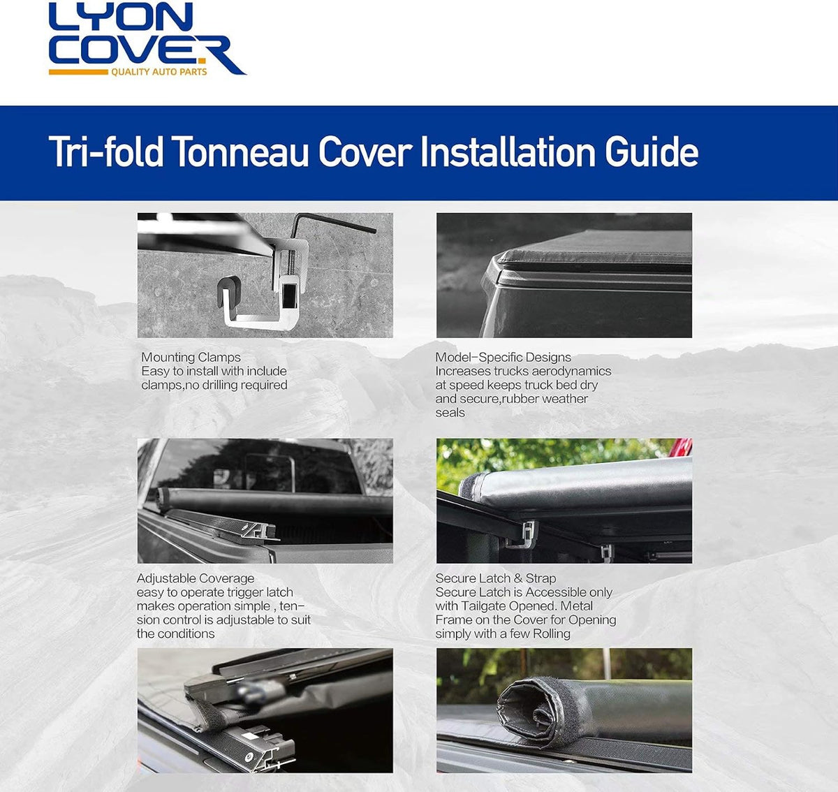 Truck Pickup Bed Tonneau Cover H490957