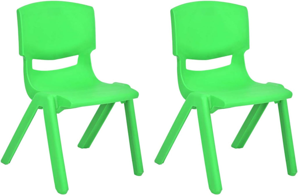 Light Gray Stackable Plastic Kids Learning Chairs (2-Pack) A3924
