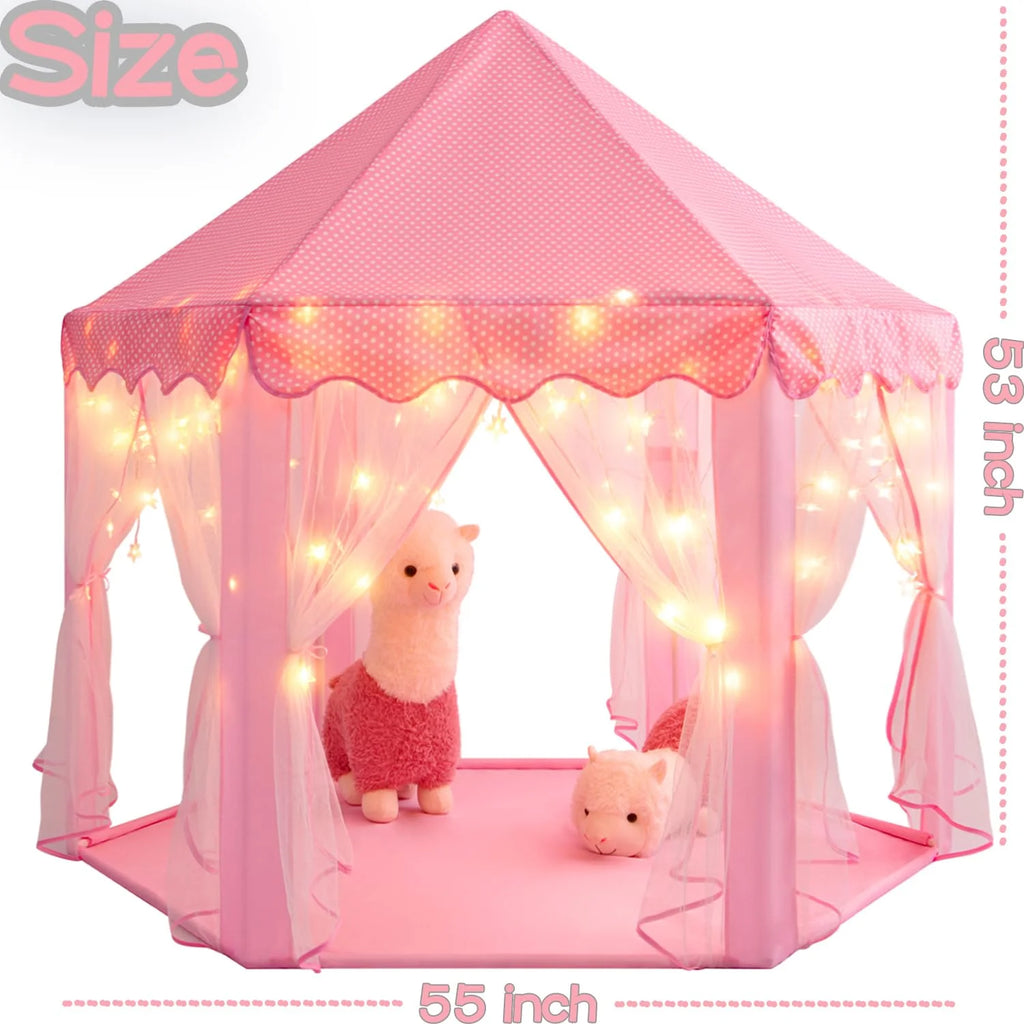 Princess Tent with LED Star Lights, 55'' x 53'' Pink K4650