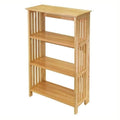 4-Tier Folding Bookcase in Beech Finish S77838