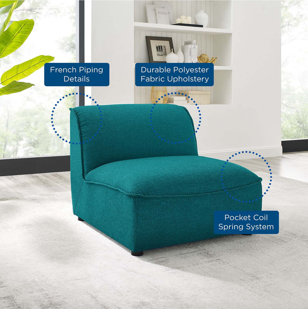 Teal Blue Fabric Sofa Chair F625