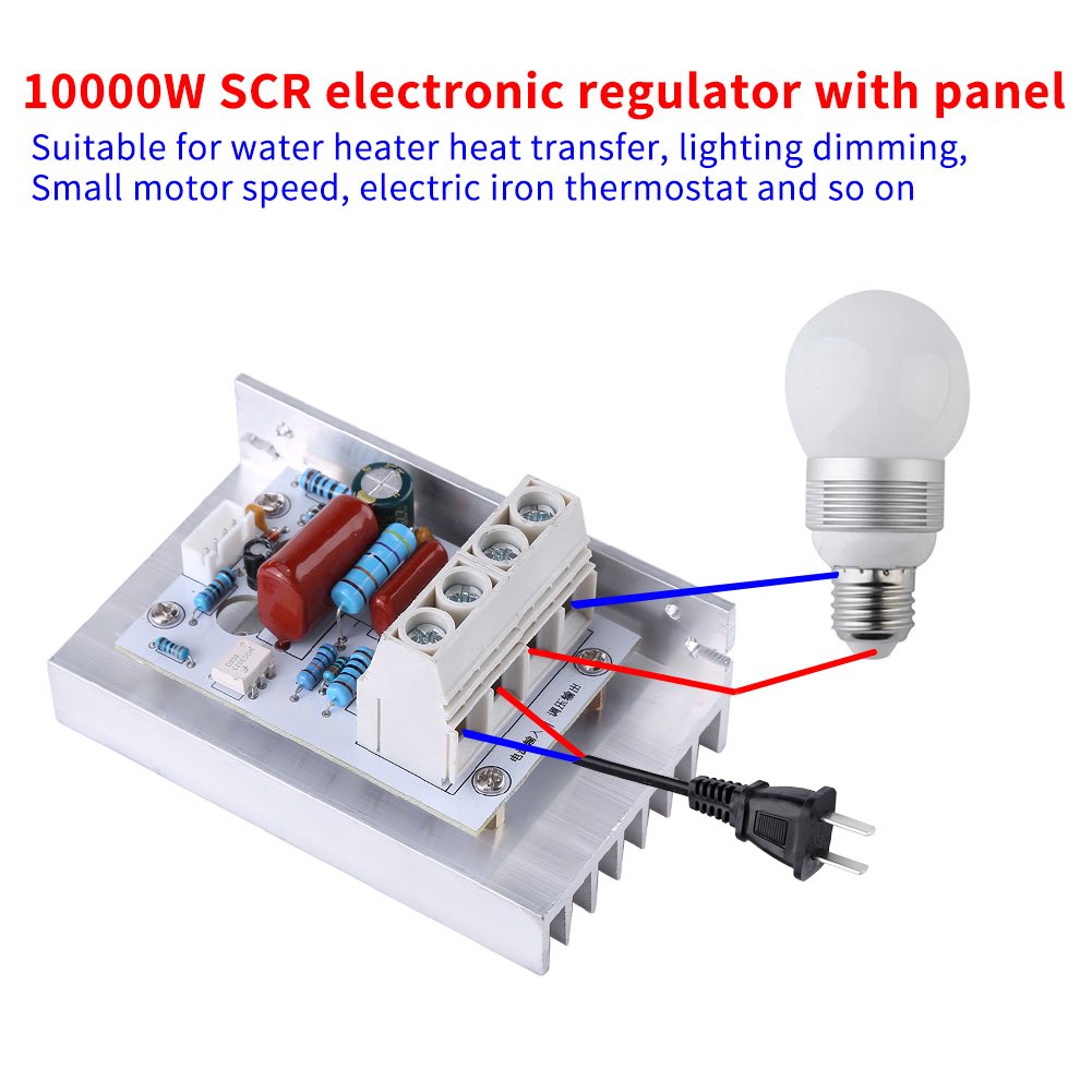 10000W SCR Digital Voltage Regulator AC 220V 80A Pack of 2 E18749