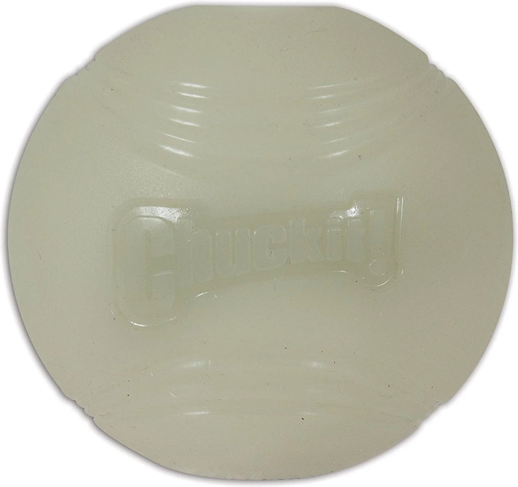 Chuckit Max Glow Ball Dog Toy, Medium 2.5 Inch, Pack of 2 T44899