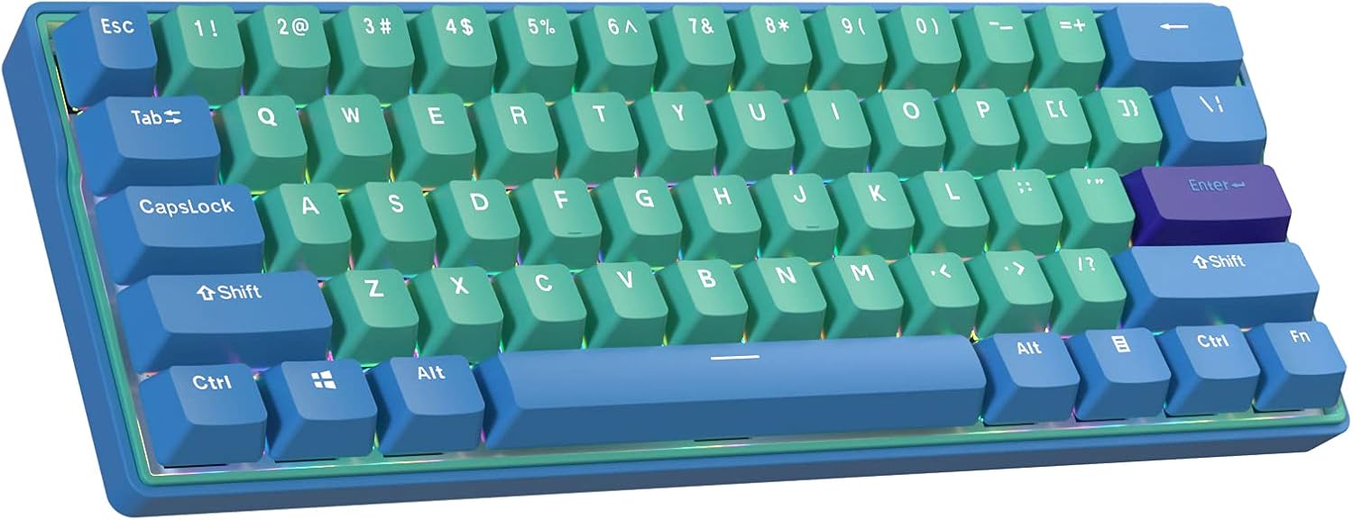 Wireless 60% Hot Swappable RGB Mechanical Keyboard with PBT Keycaps A149