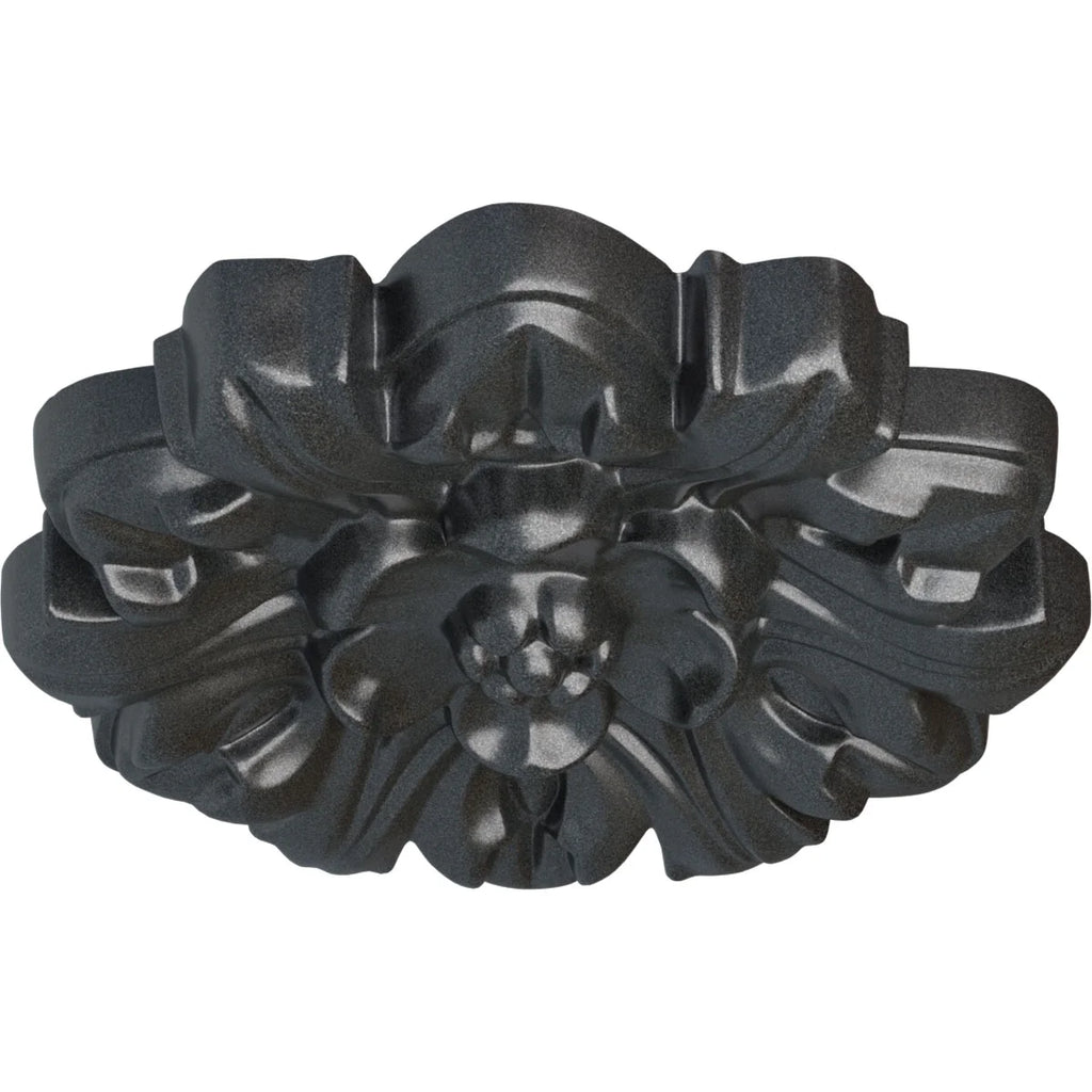 7 5/8"OD x 1"P Hand-Painted Pewter Ceiling Medallion D240
