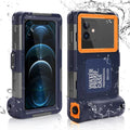 Waterproof Protective Case for Phones Up to 6.9 Inch with Lanyard X7991