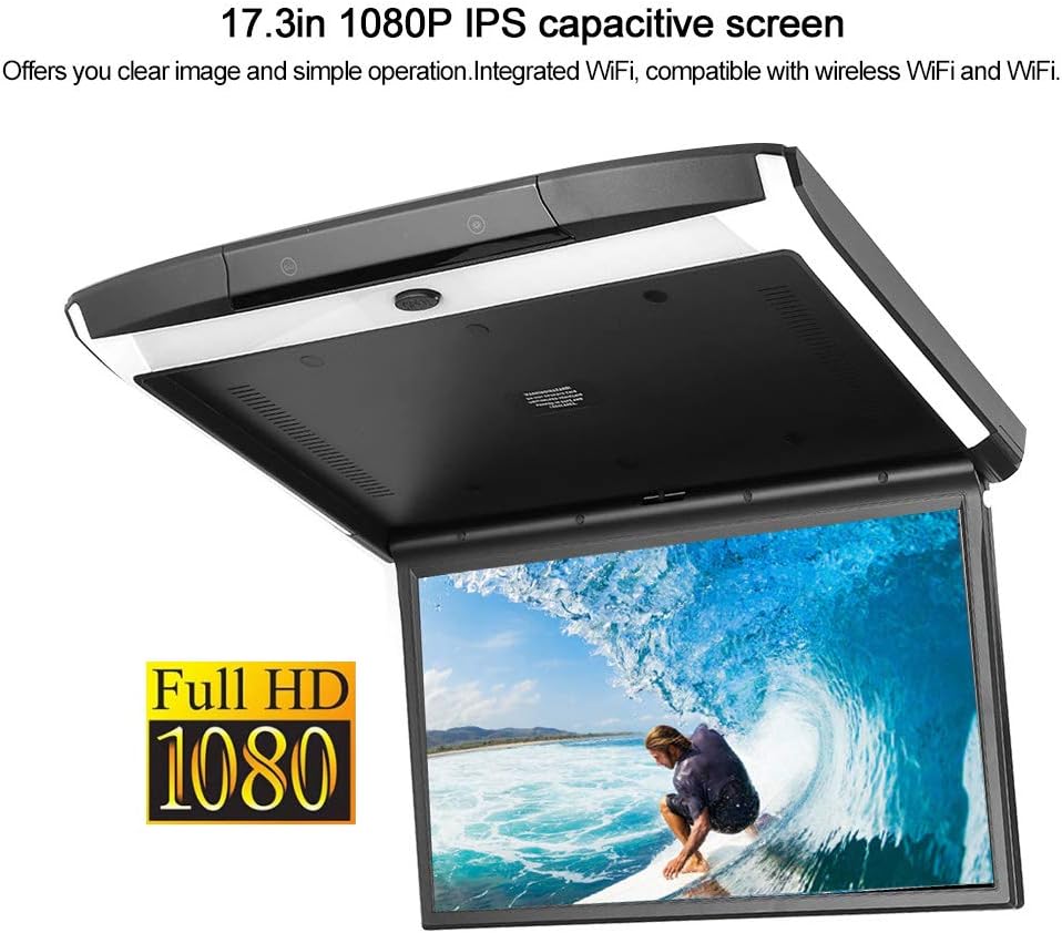 17.3in 1080P IPS Car Overhead Monitor with Built-in Stereo Speakers J928002