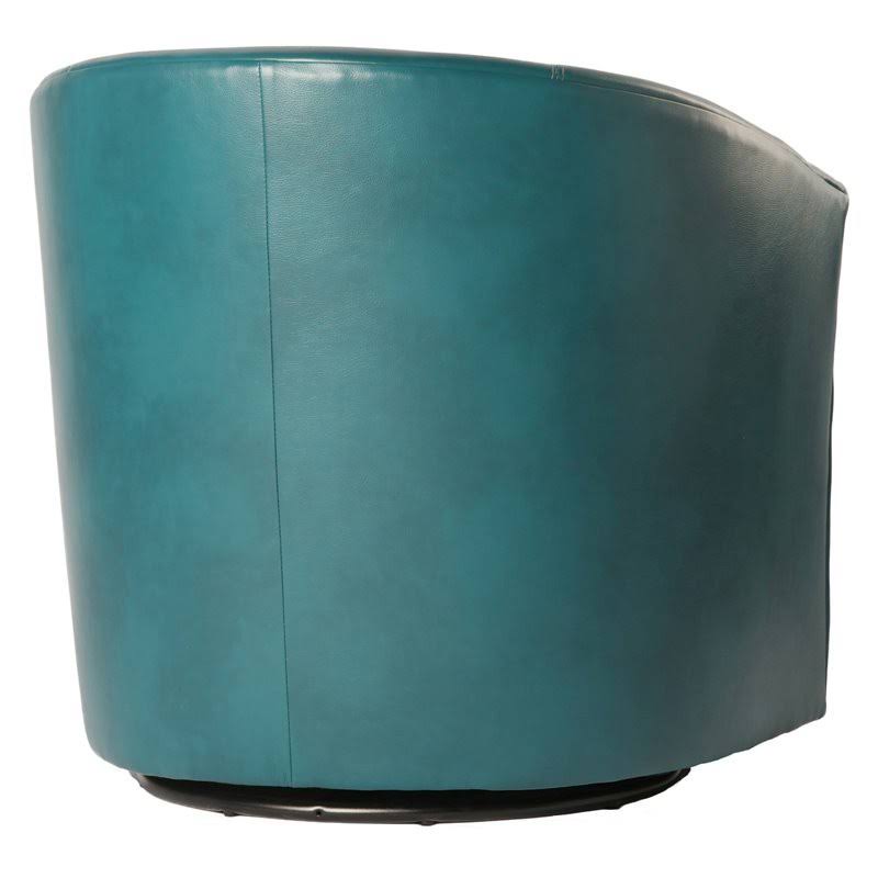 Agean Green Faux Leather Swivel Accent Chair L121196