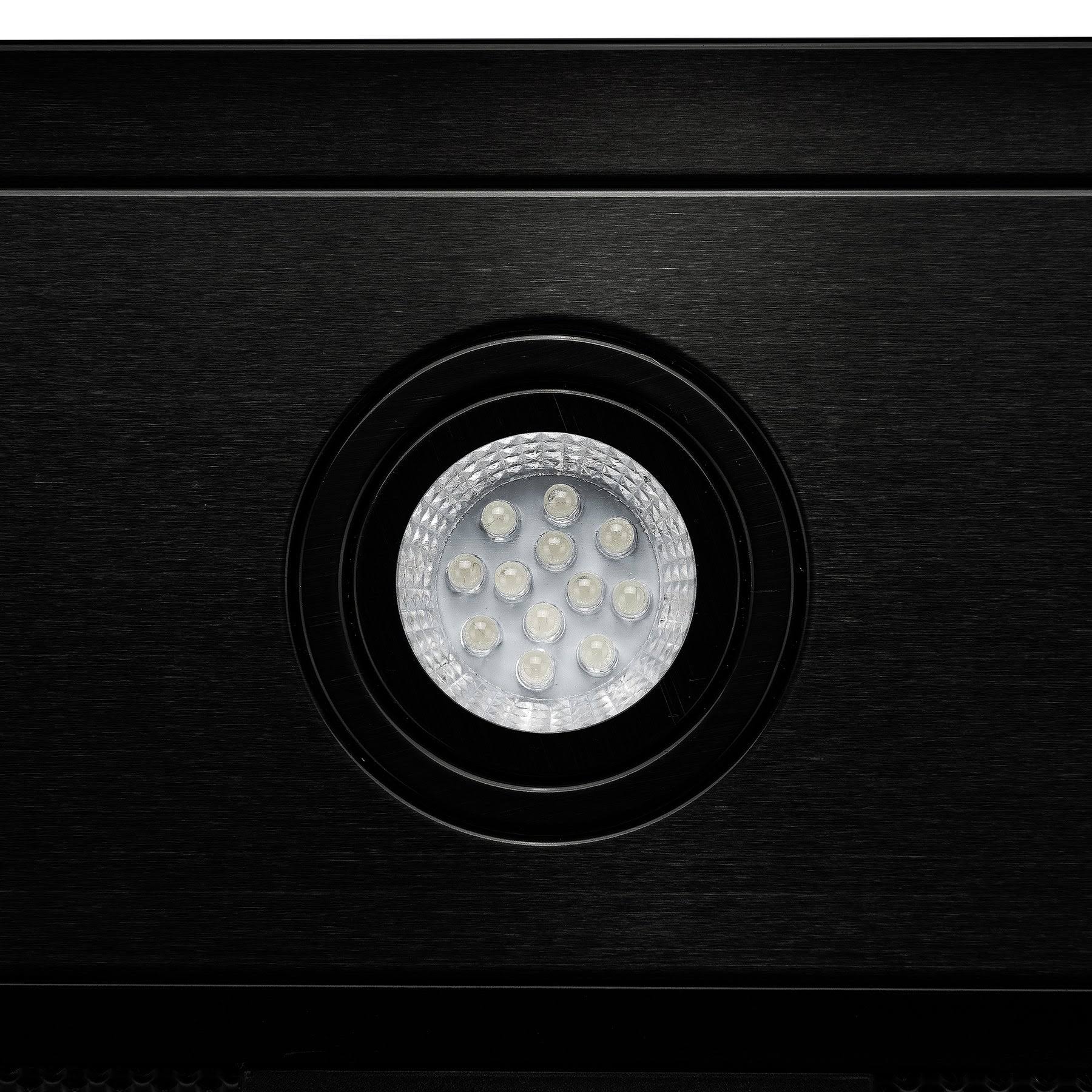 Black Stainless Steel Wall Mount Kitchen Range Hood with Touch Panel X84081