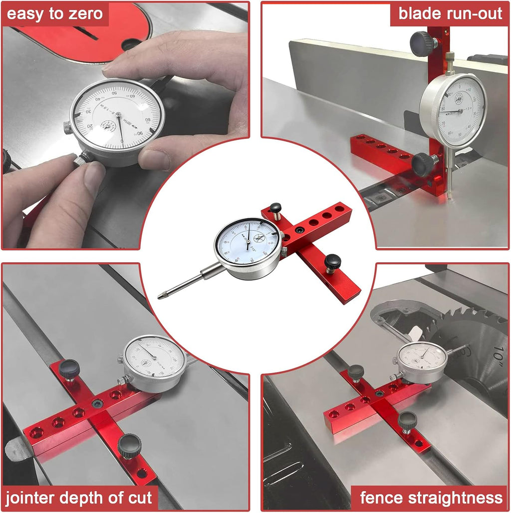 Adjustable Table Saw Dial Indicator Gauge Pack of 2 Z602126