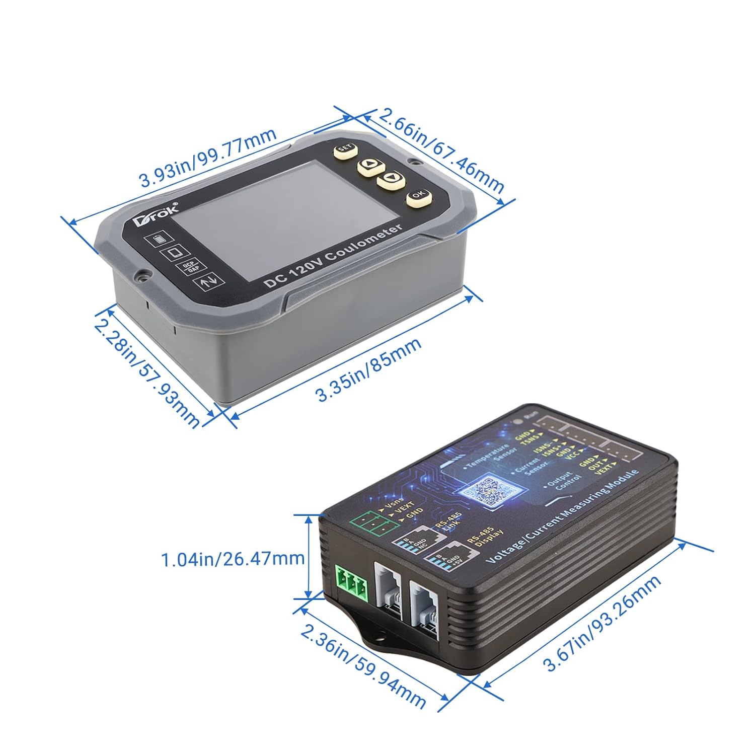 DC Voltmeter Coulometer Battery Monitor W558