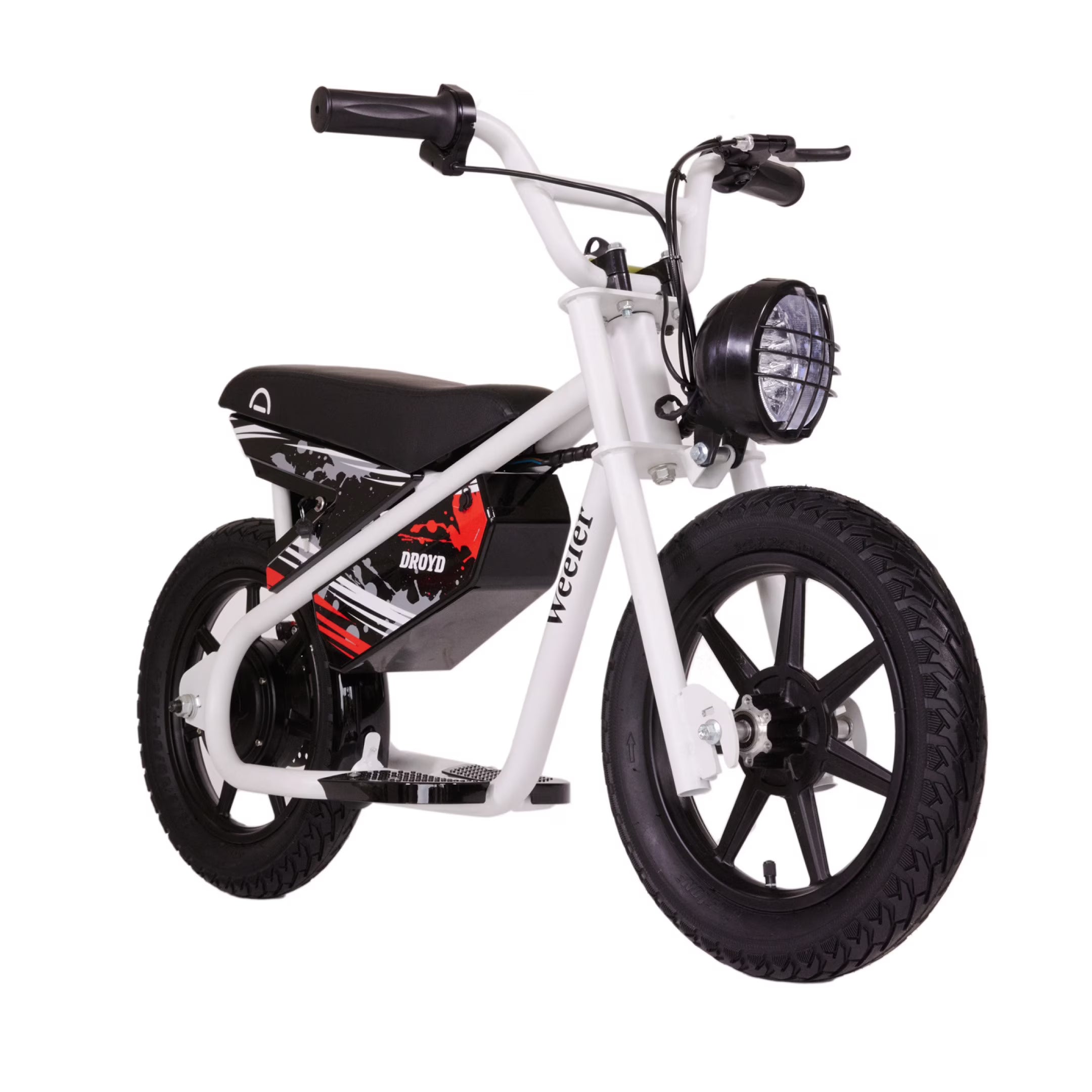 Electric Mini Bike for Kids, 200W, 6.2-10MPH, up to 8 Miles, White C498463