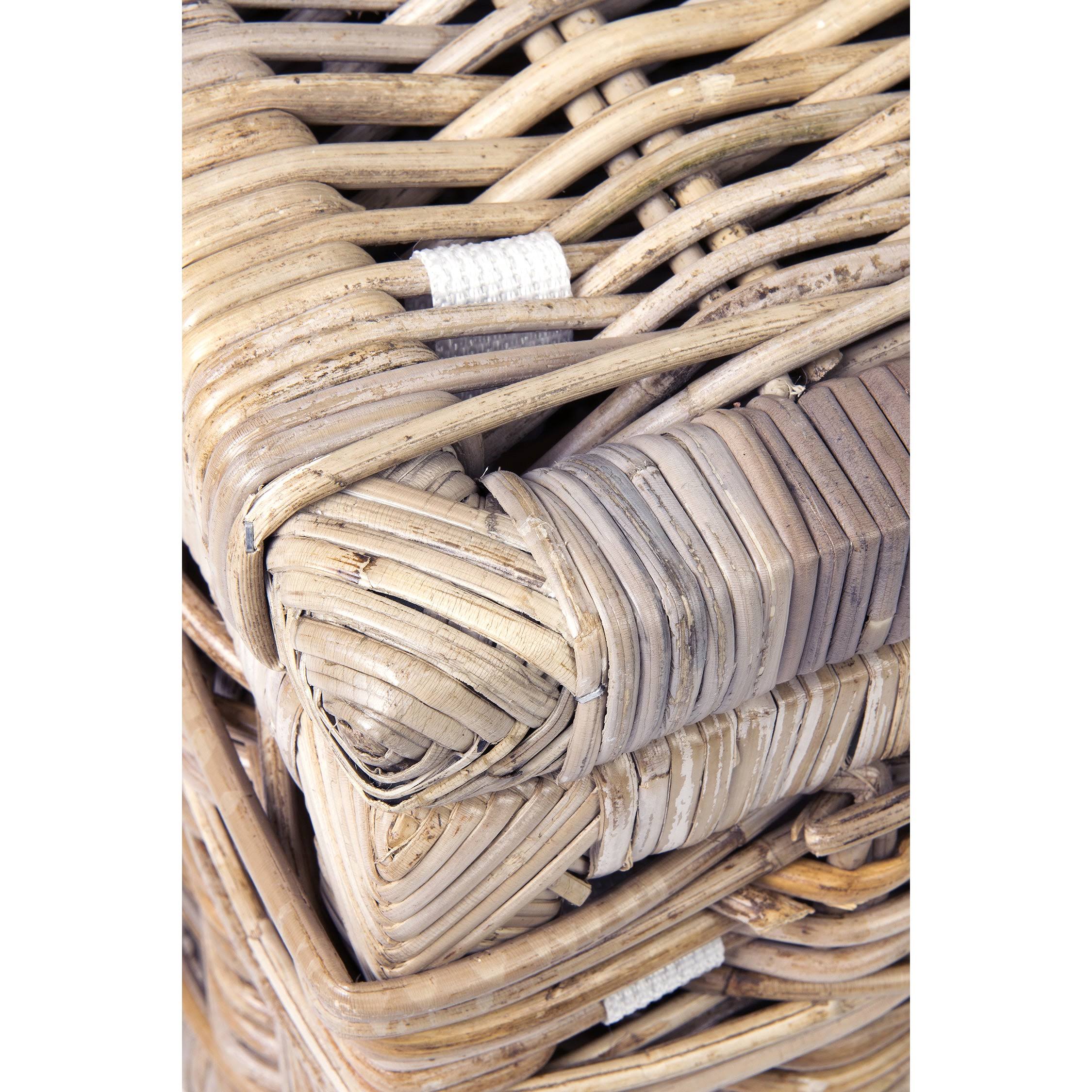 Brown Rattan Square Storage Trunk U5771