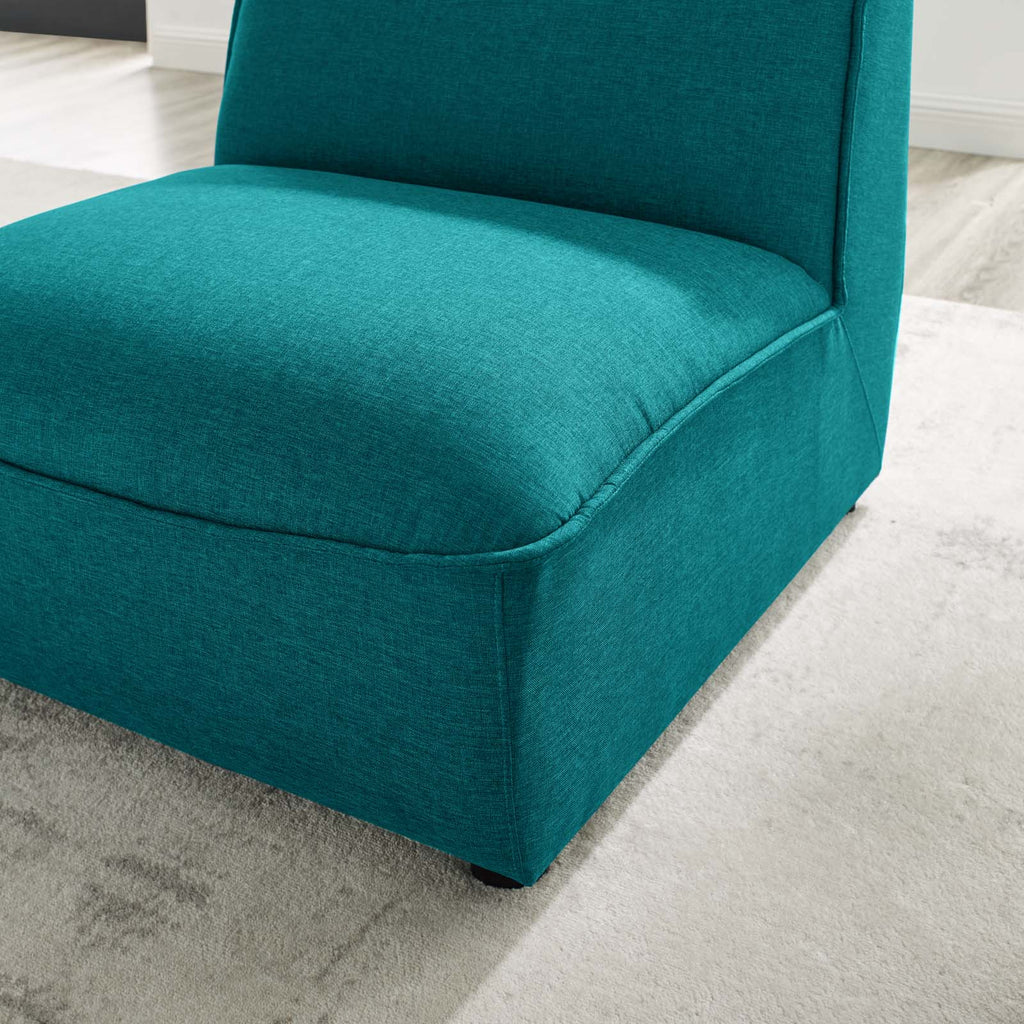 Teal Blue Fabric Sofa Chair F625