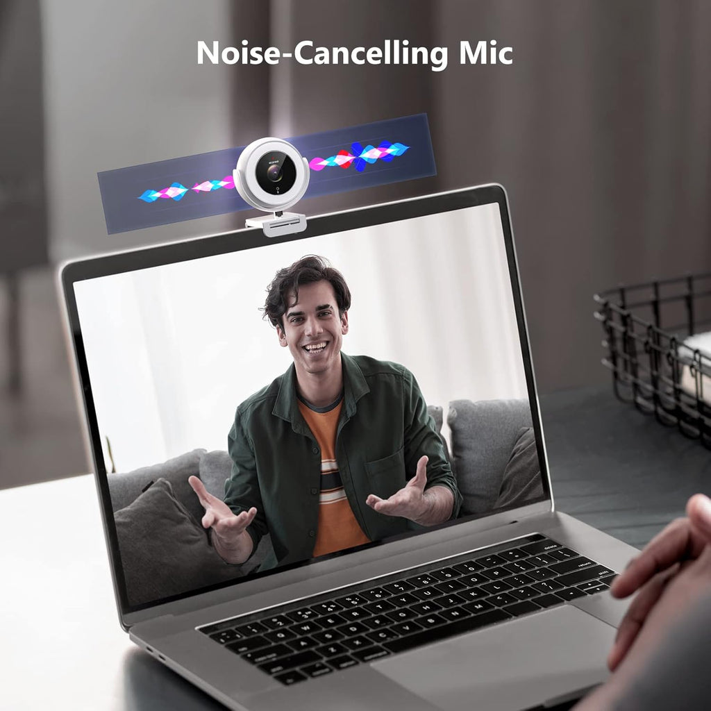 White Pack of 2 1080P Webcam with Remote Control J856850