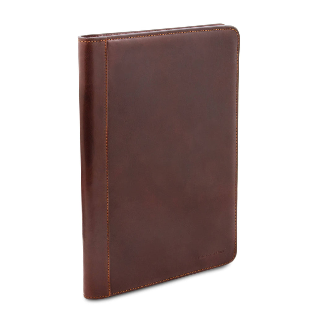 Brown Leather Document Case with Ring Binder D989