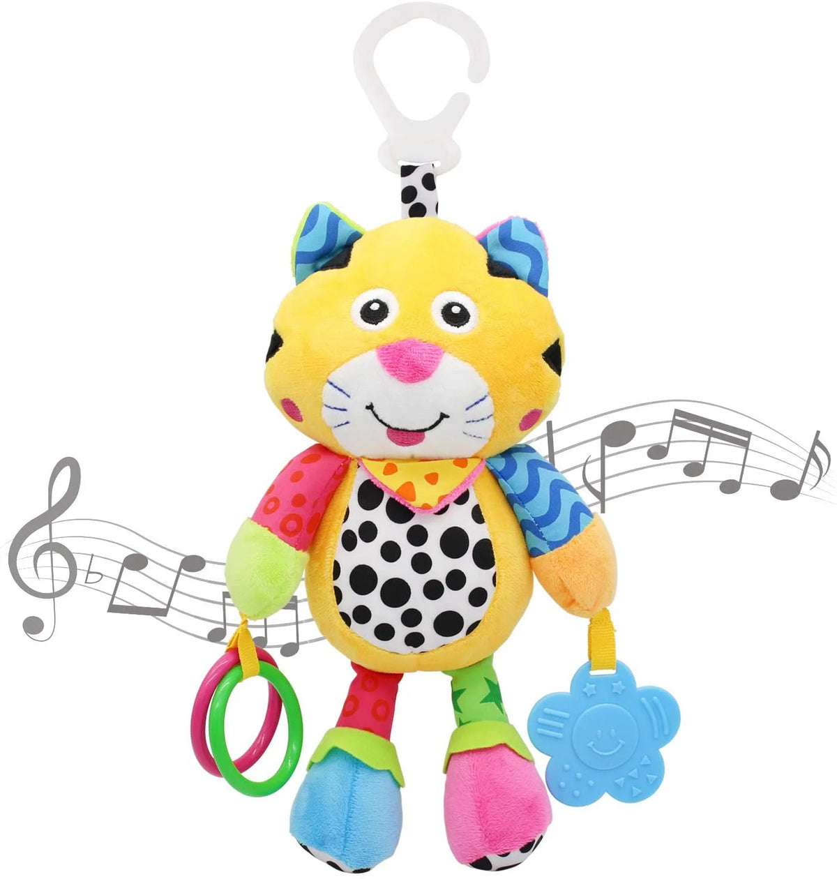 Tiger Baby Car Seat Toys with 24 Music and Teether H7445