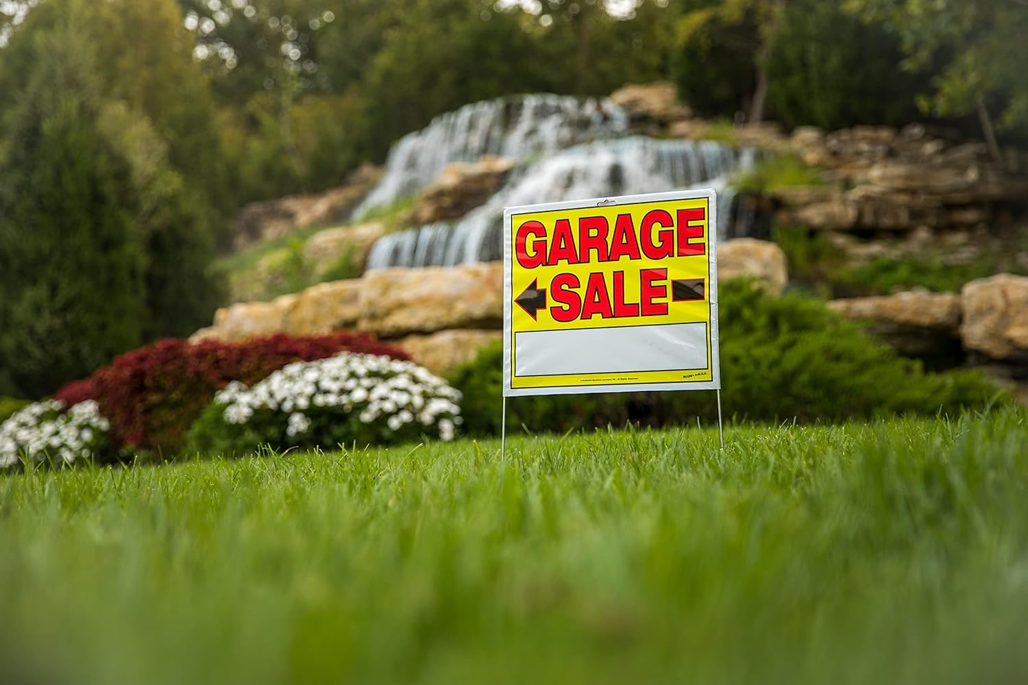 Garage Sale Sign with metal U-Stake, Double Sided, 22" x 32", 10 Pack Z60062