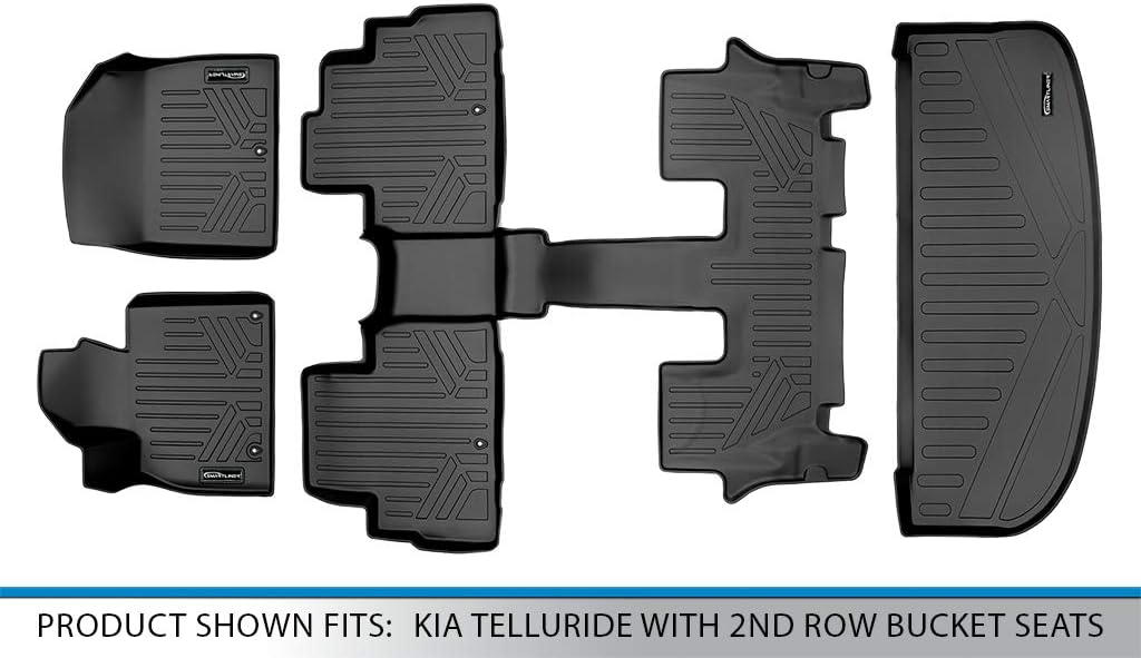 Black 3 Row & Cargo Floor Mat Liner Set L980