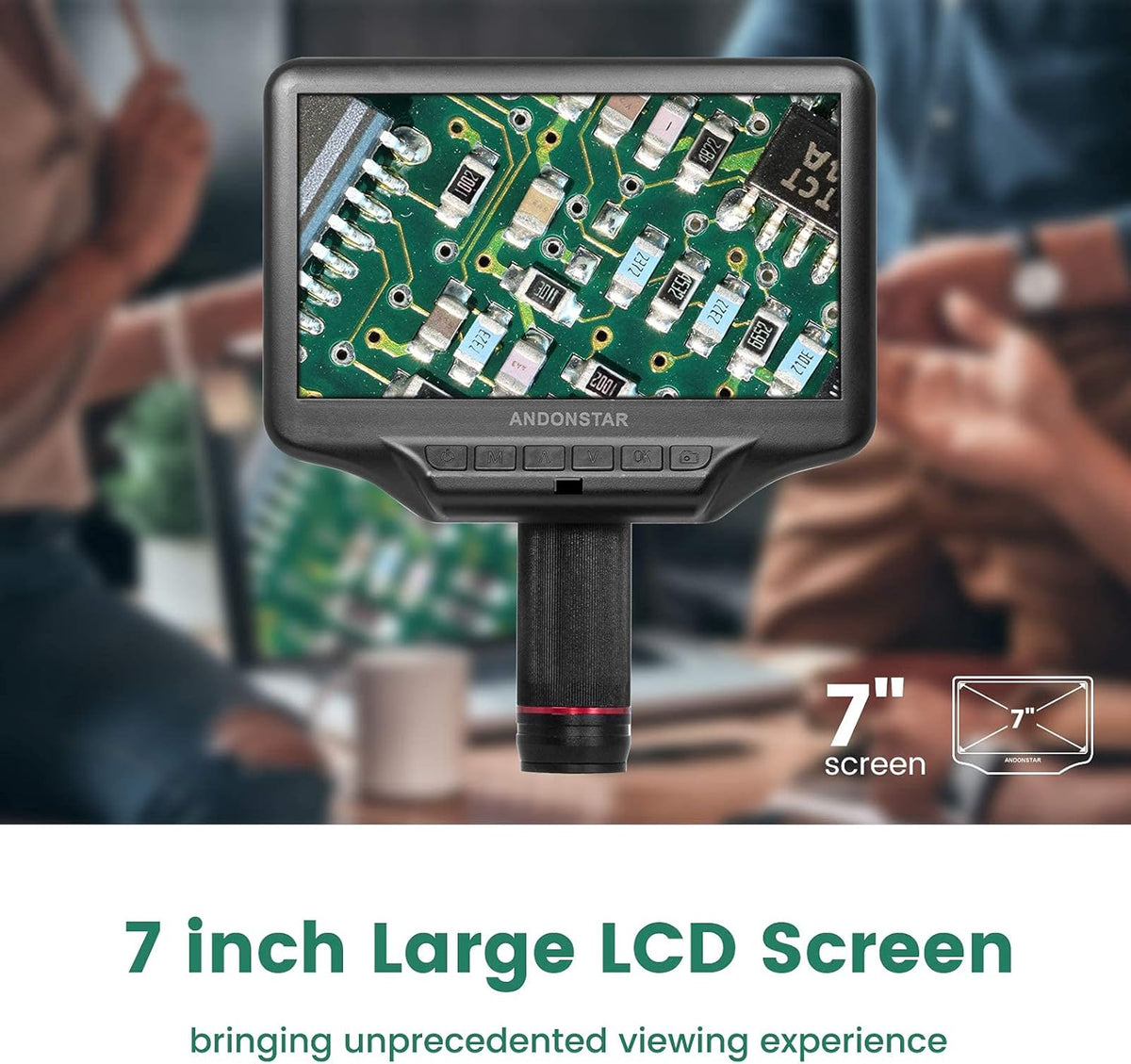 1080P 4MP Digital Microscope with 7-inch HD LCD Display and 270X Magnification V494