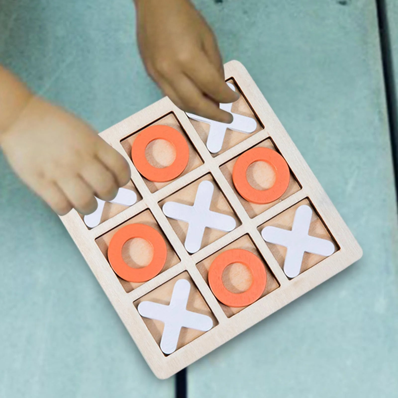 Wooden Board Game XO Chess Interactive Educational Toys Table Game P8032
