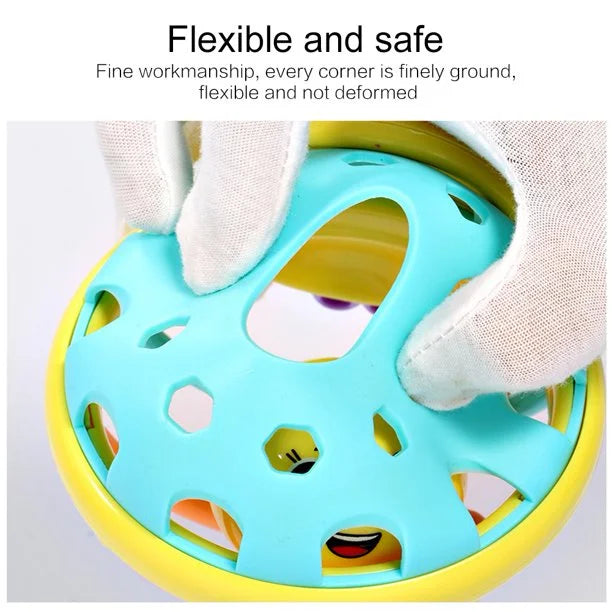 Rattle Ball Sensory Teether Toy Silicone Non-Toxic BPA Free Baby Educational Toy L834