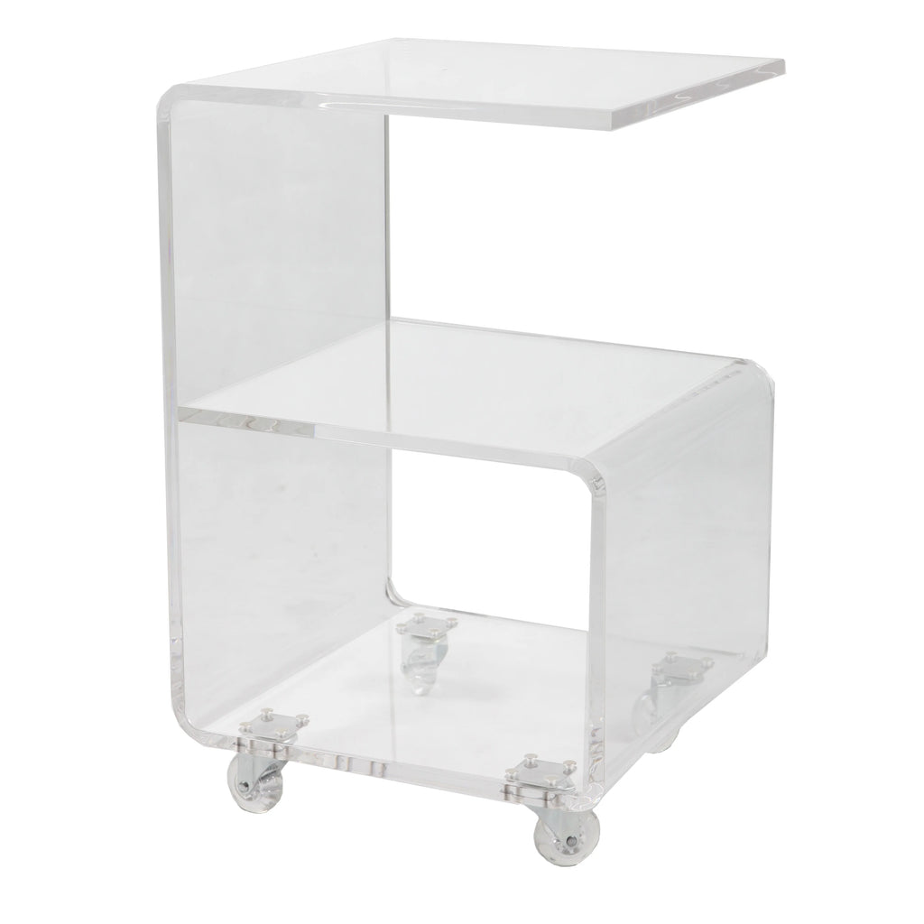 Clear Lucite and Acrylic Accent Table L3237