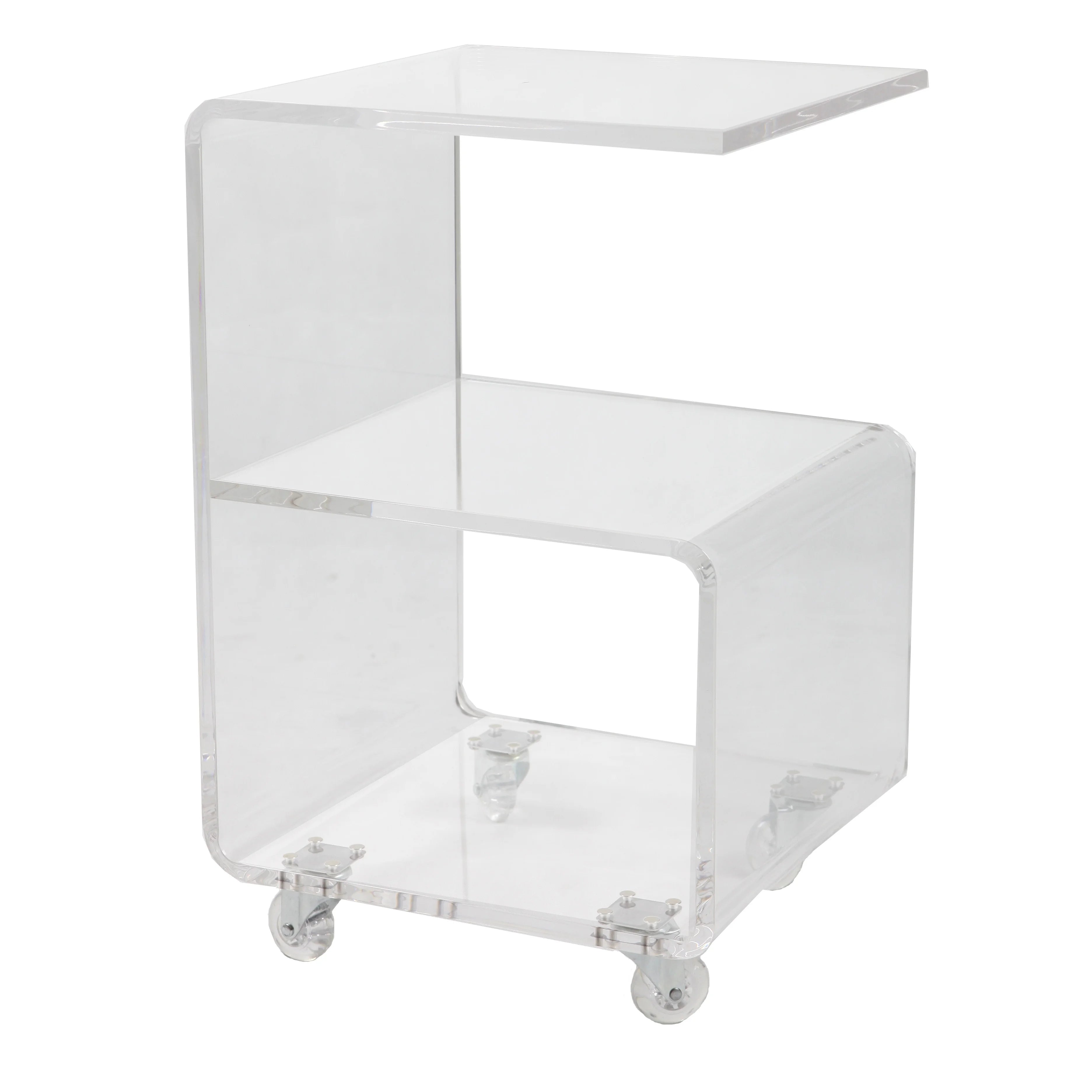 Clear Lucite and Acrylic Accent Table L3237