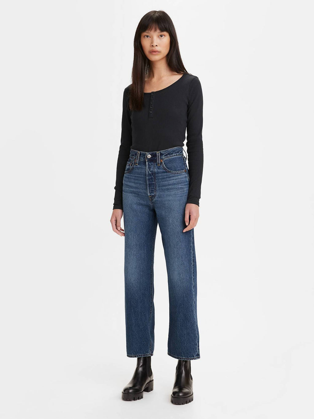 Ribcage Straight Ankle Jeans E427437