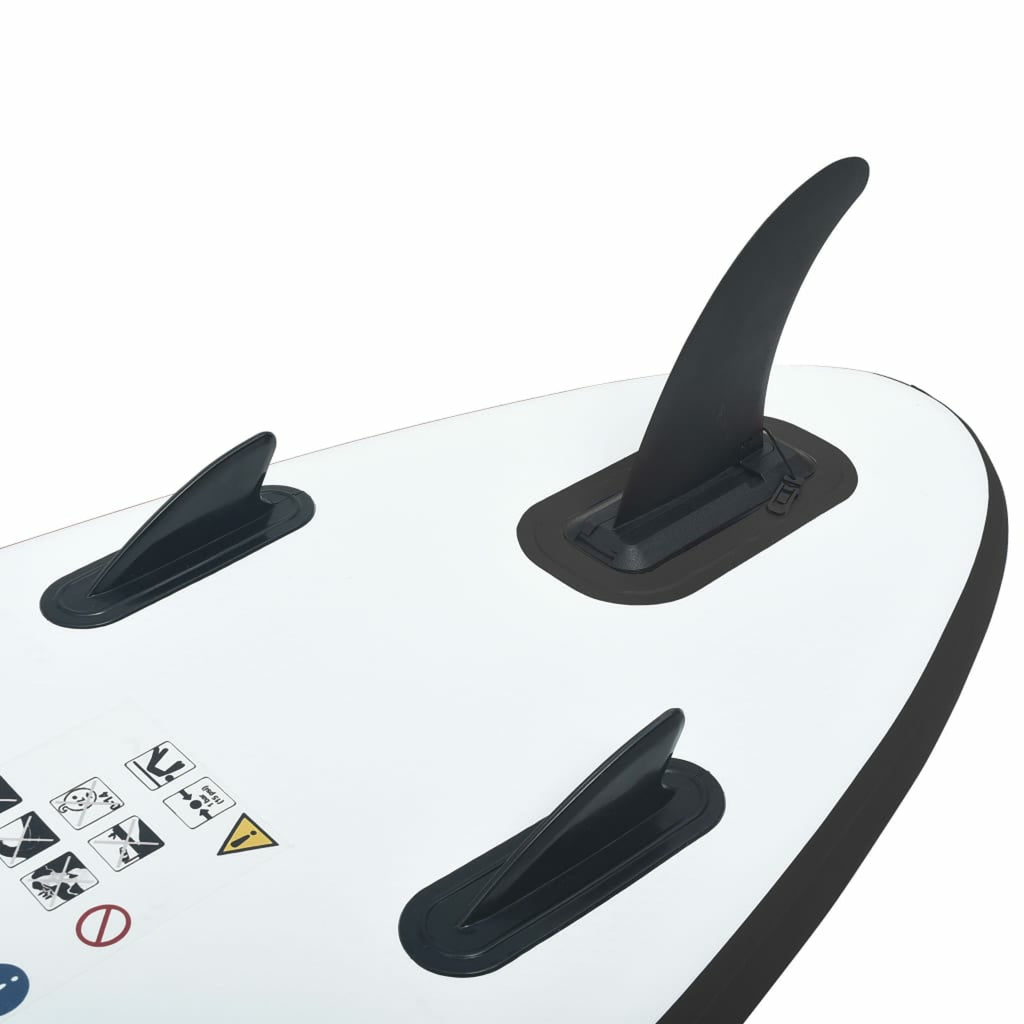 Inflatable Paddleboard Set Black and White B536