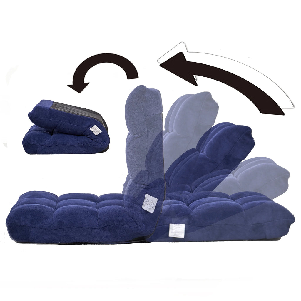 Folding Lounge Chaise Sofa with 5 Reclining Position Y3900