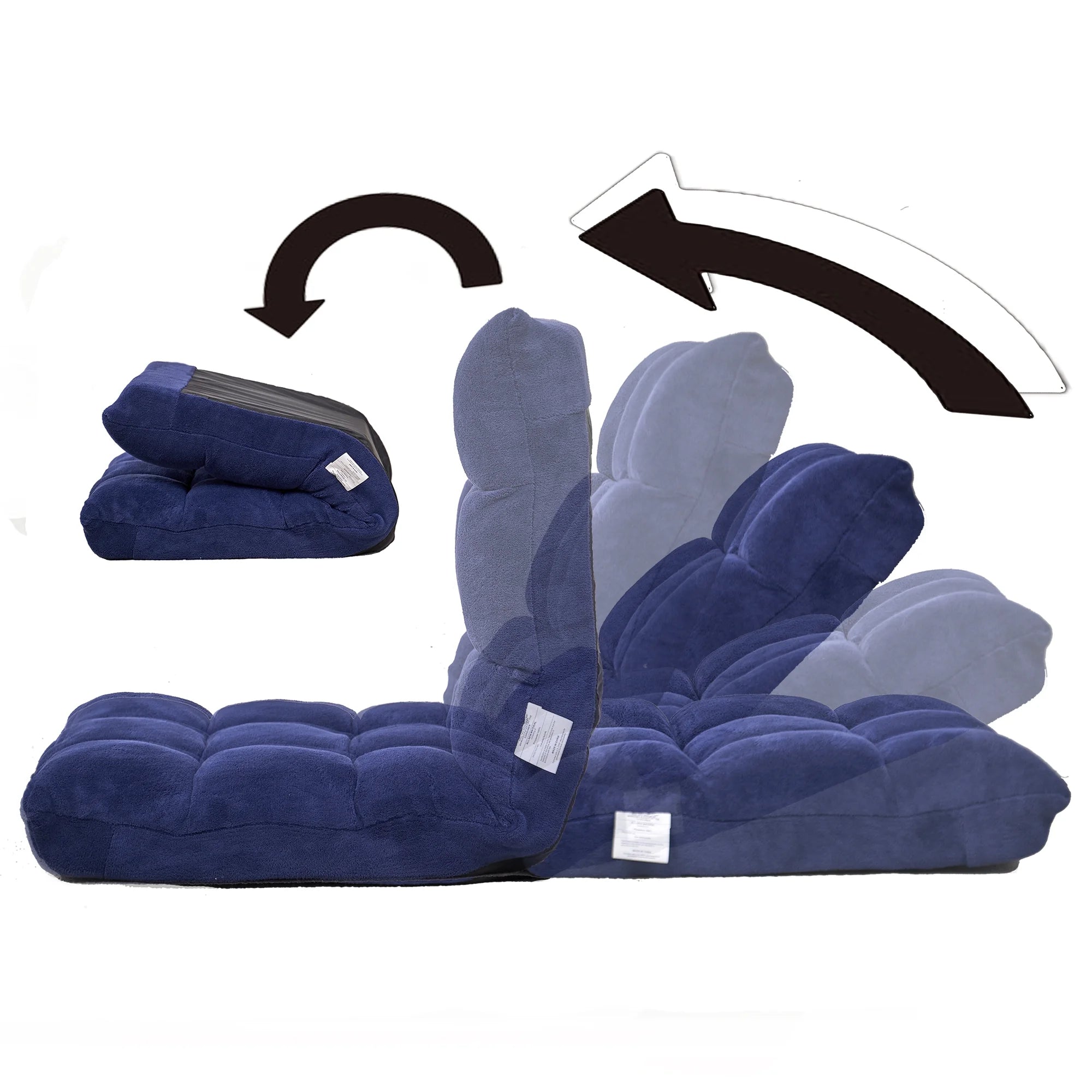 Folding Lounge Chaise Sofa with 5 Reclining Position Y3900