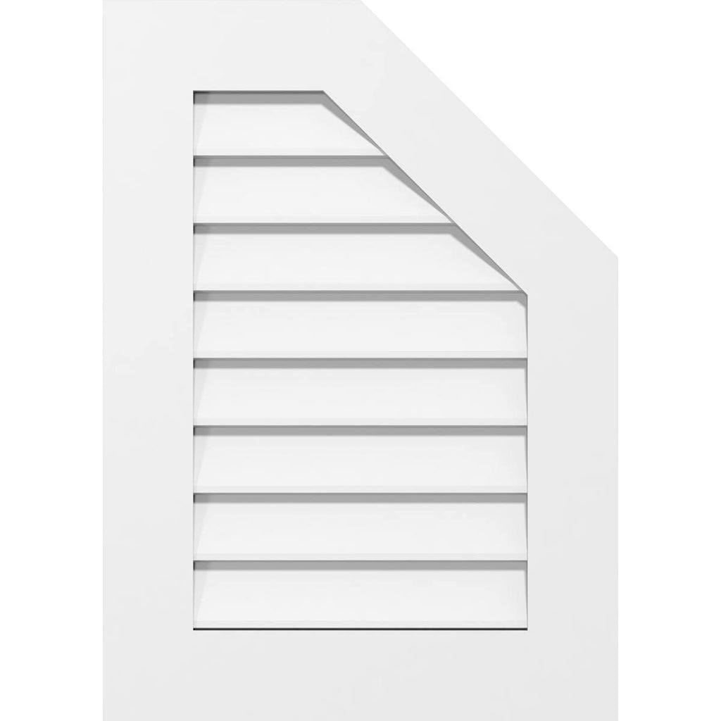 Half Octagon Top Right Surface Mount PVC Gable Vent P6254