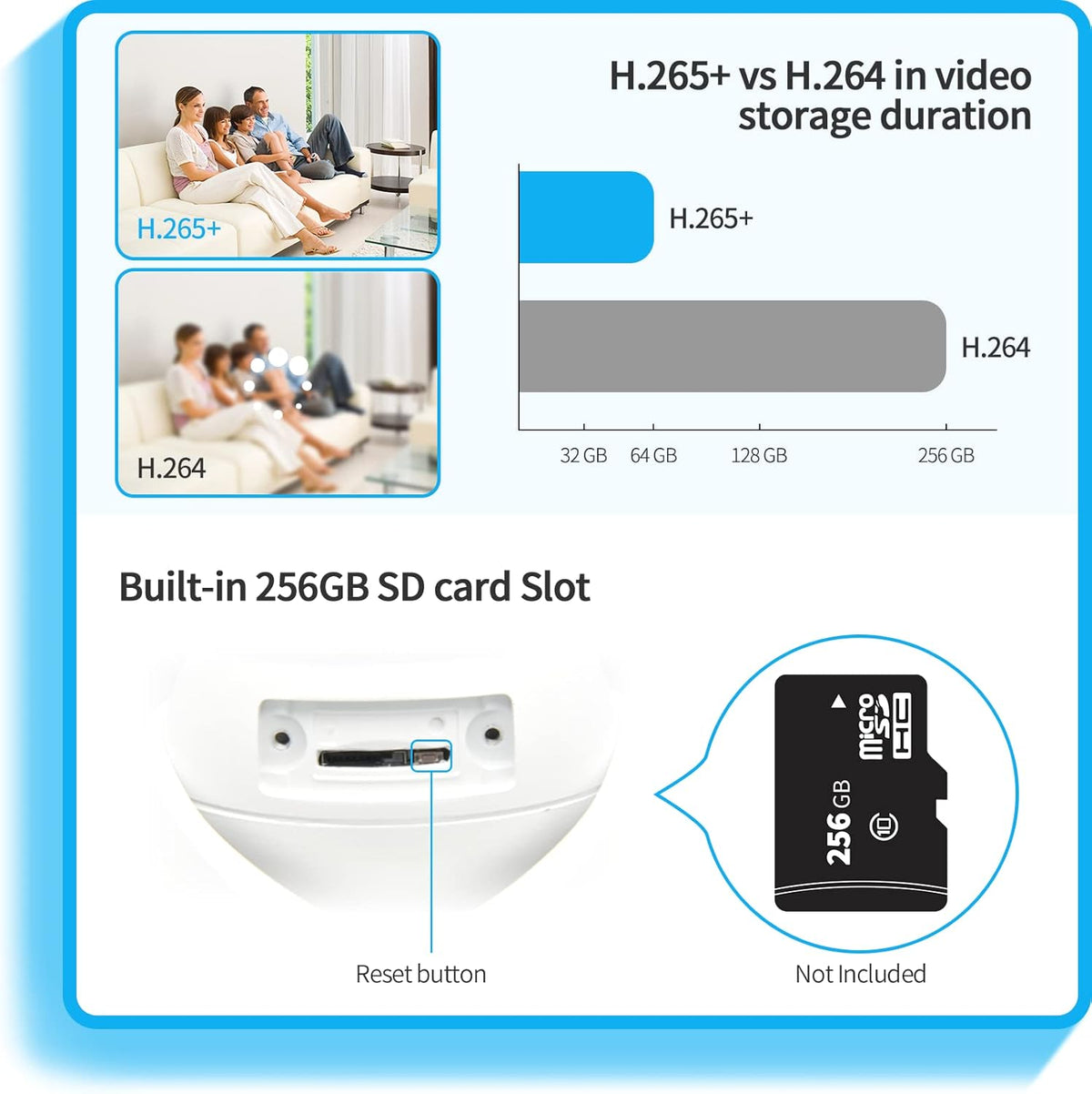 4K PoE Turret IP Camera with 2.8mm Lens, Night Vision, IP67 Waterproof V80958